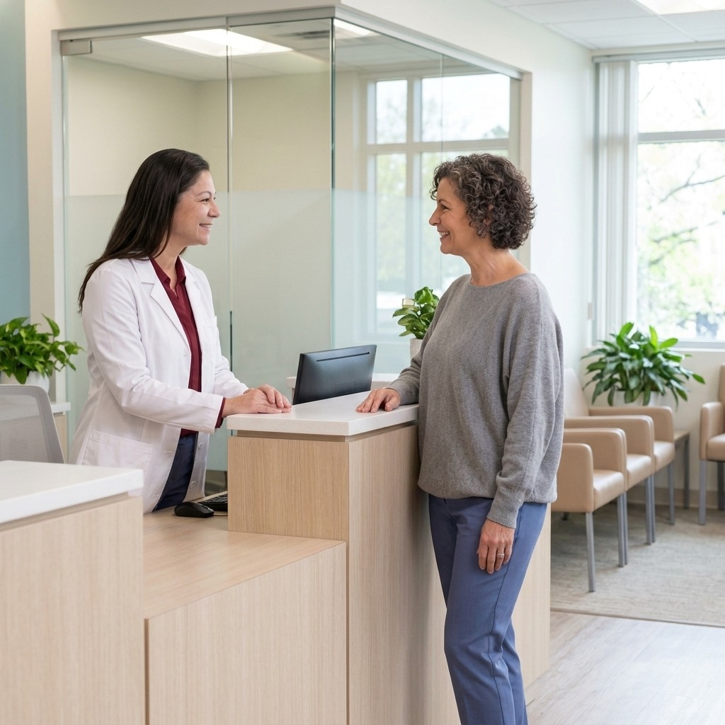 A consultation in a calm, private clinical setting at Pelvic Health Institute of Illinois
